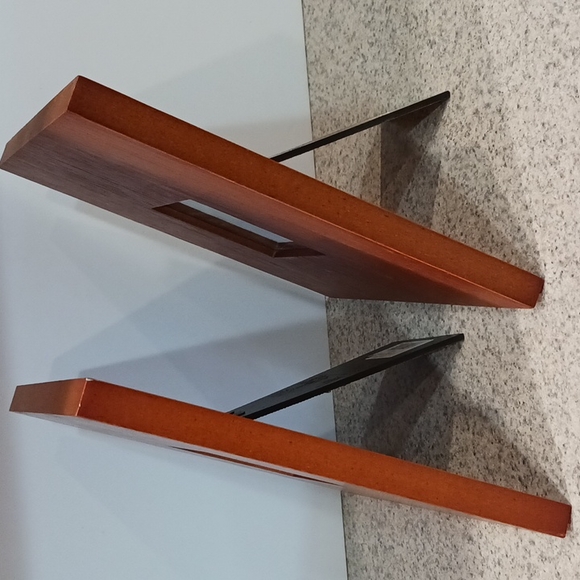 Wood Frames 3X3 Vintage Fetco Latte Veneer Good Condition Dark Oak look - Picture 7 of 8